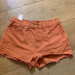 Levi's Women's Orange Jean Shorts